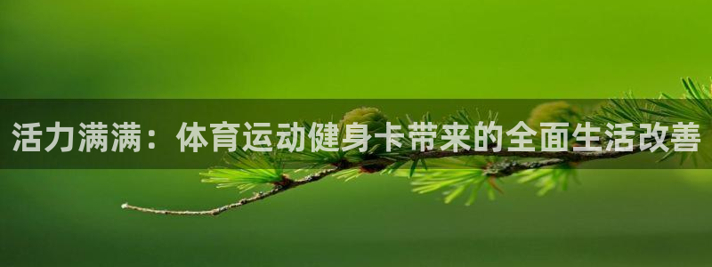 米兰体育网页版登录：活力满满：体育运动健身卡带来的全面生活改善